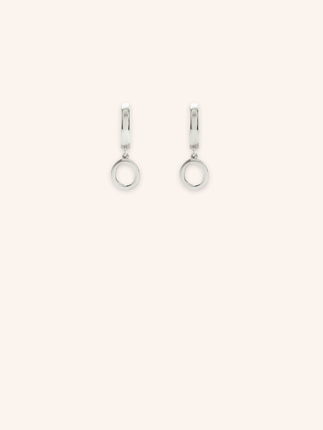 Initial "O" Huggie Earrings