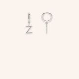 Initial "Z" Huggie Earrings