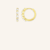 Marquise Diamond Hoop Earrings