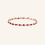 Evlyn Garnet Tennis Bracelet