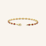 Evlyn Garnet Tennis Bracelet