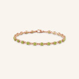 Evlyn Peridot Tennis Bracelet