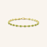 Evlyn Peridot Tennis Bracelet