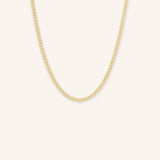 2.35mm Gold Curb Chain Necklace