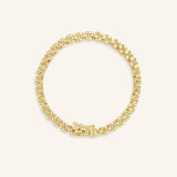 4mm Gold Panther Chain Bracelet