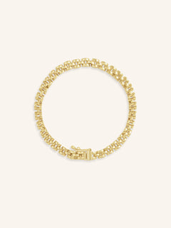 4mm Gold Panther Chain Bracelet