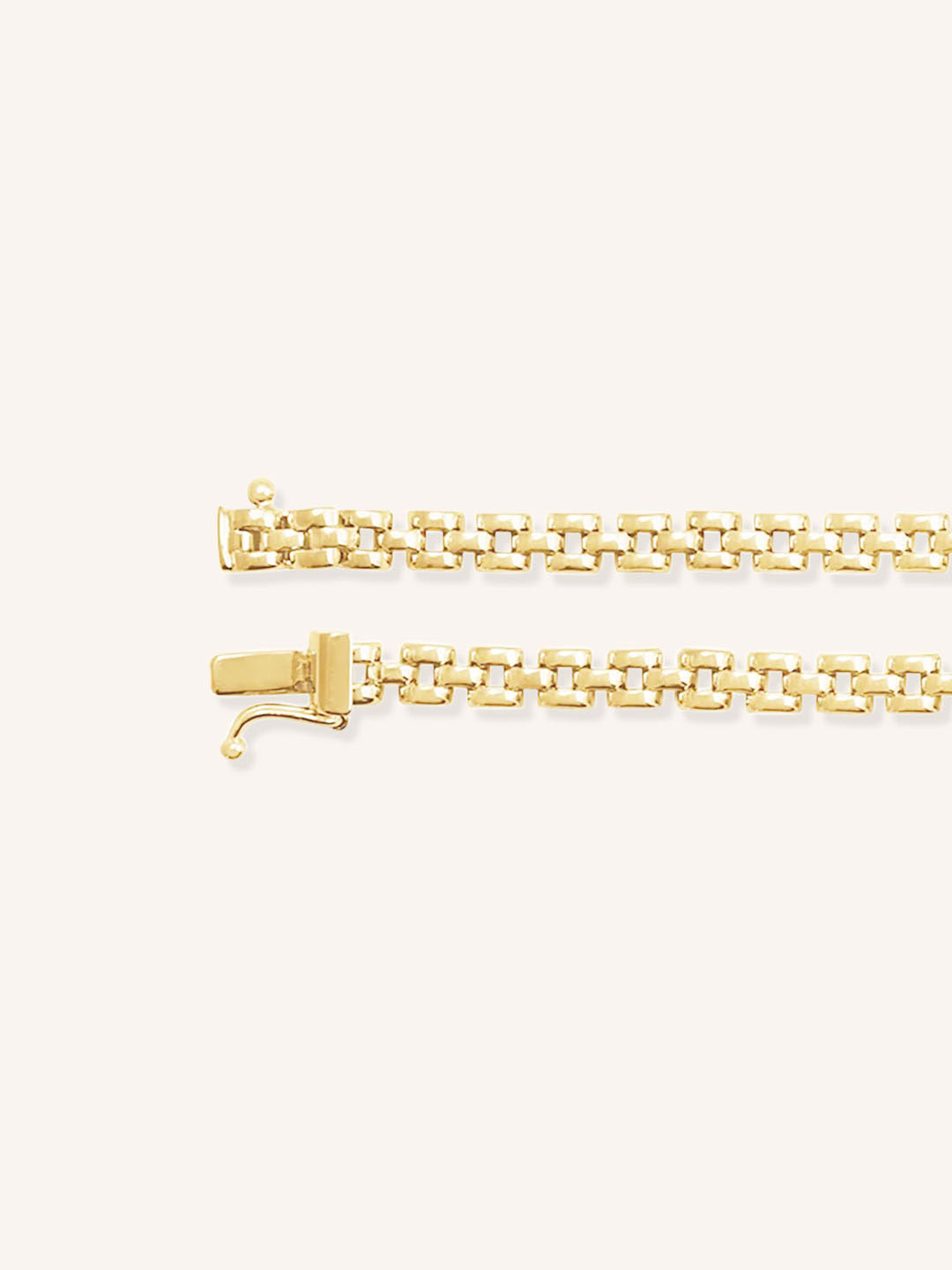 4mm Gold Panther Chain Necklace