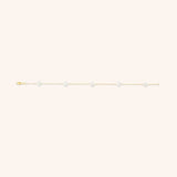 Cultured White Freshwater Pearl 5-Station Bracelet