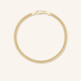 3mm Gold Curb Chain Bracelet