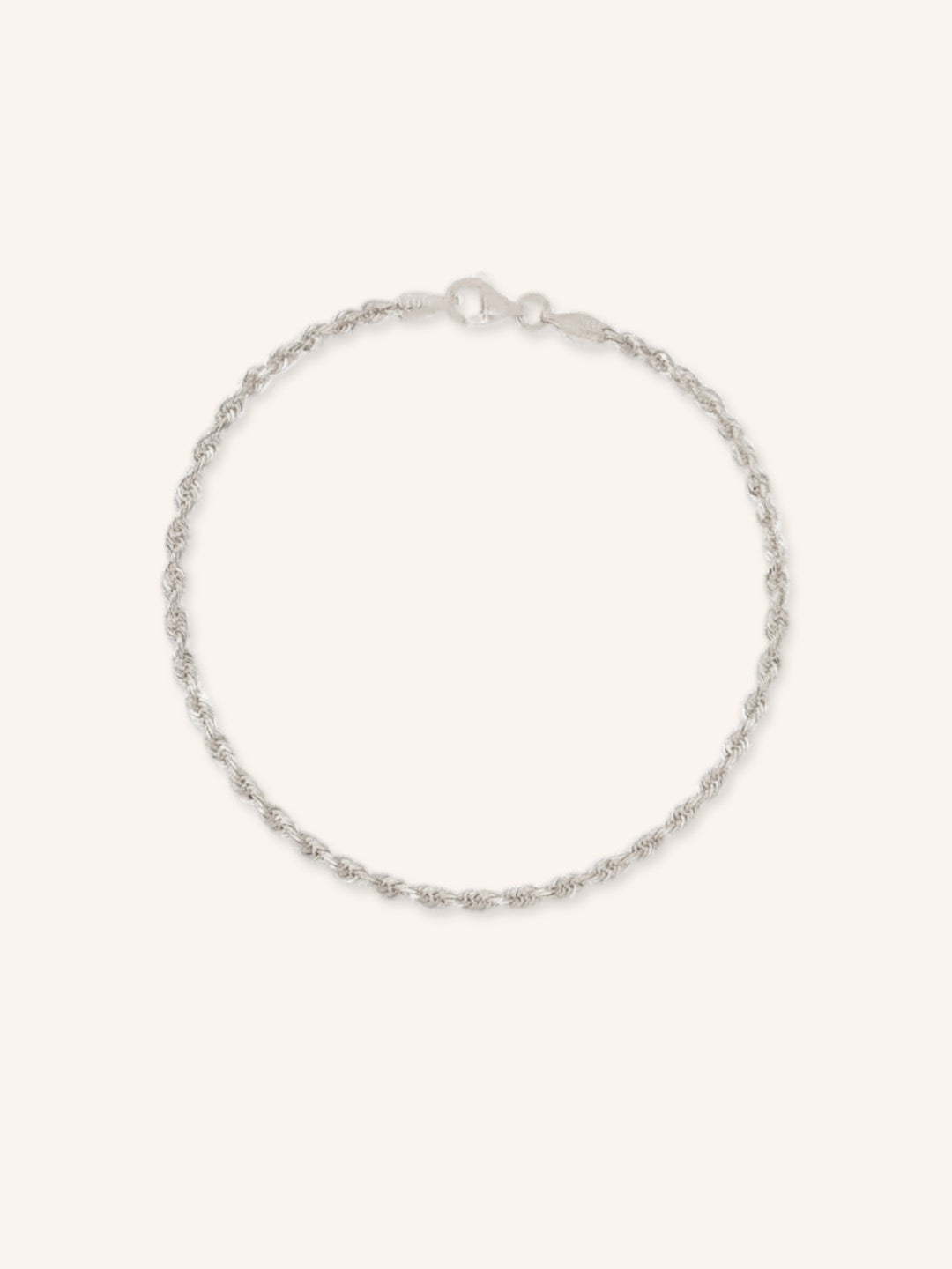 2.4mm Gold Diamond-Cut Rope Chain Bracelet