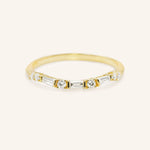 Celia Curved Diamond Wedding Band 14k yellow gold