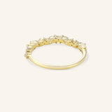 Linwood Diamond Cluster Stackable Wedding Band