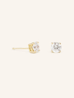 Classic Round Diamond Earrings