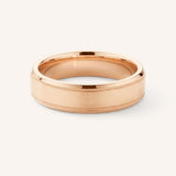 4MM Beveled Edge Milgrain Flat Band with Satin Finish