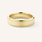 4MM Beveled Edge Milgrain Flat Band with Satin Finish