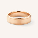 5MM Beveled Edge Milgrain Flat Band with Satin Finish