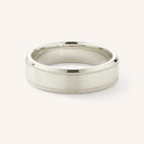 5MM Beveled Edge Milgrain Flat Band with Satin Finish