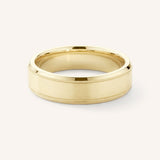 5MM Beveled Edge Milgrain Flat Band with Satin Finish