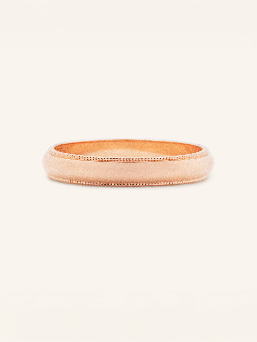 Half Round Milgrain Wedding Band 3MM