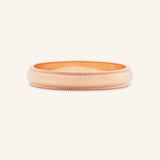 Half Round Milgrain Wedding Band 3MM