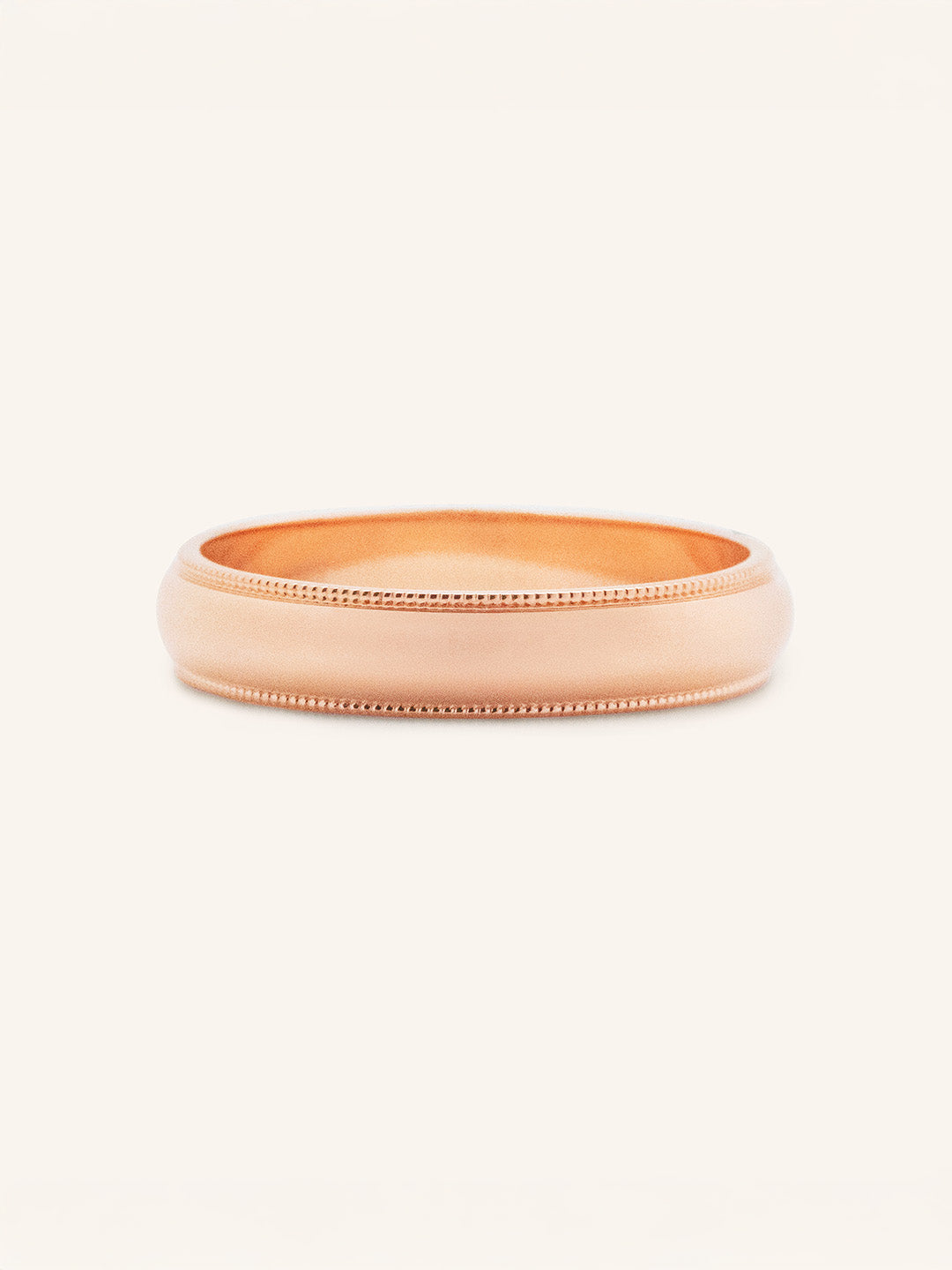 Half Round Milgrain Wedding Band 4MM