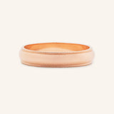 Half Round Milgrain Wedding Band 4MM