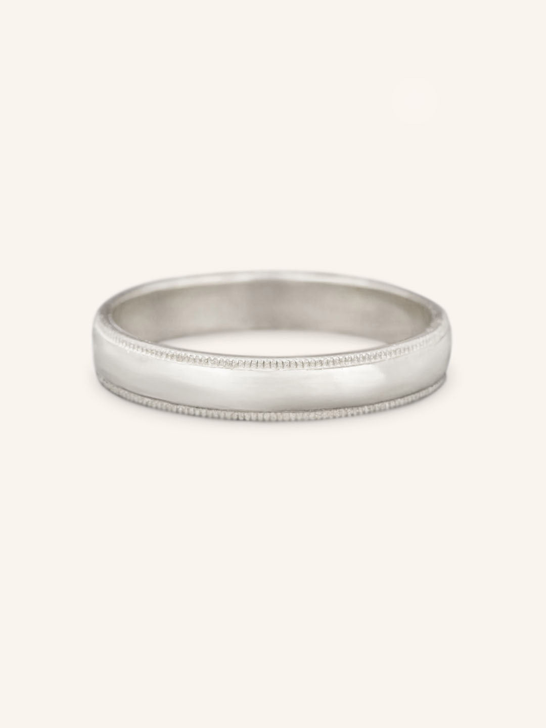 Half Round Milgrain Wedding Band 4MM