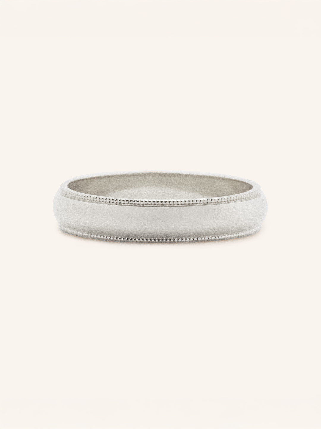 Half Round Milgrain Wedding Band 4MM