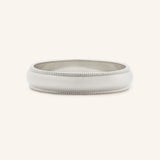 Half Round Milgrain Wedding Band 4MM