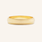Half Round Milgrain Wedding Band 4MM