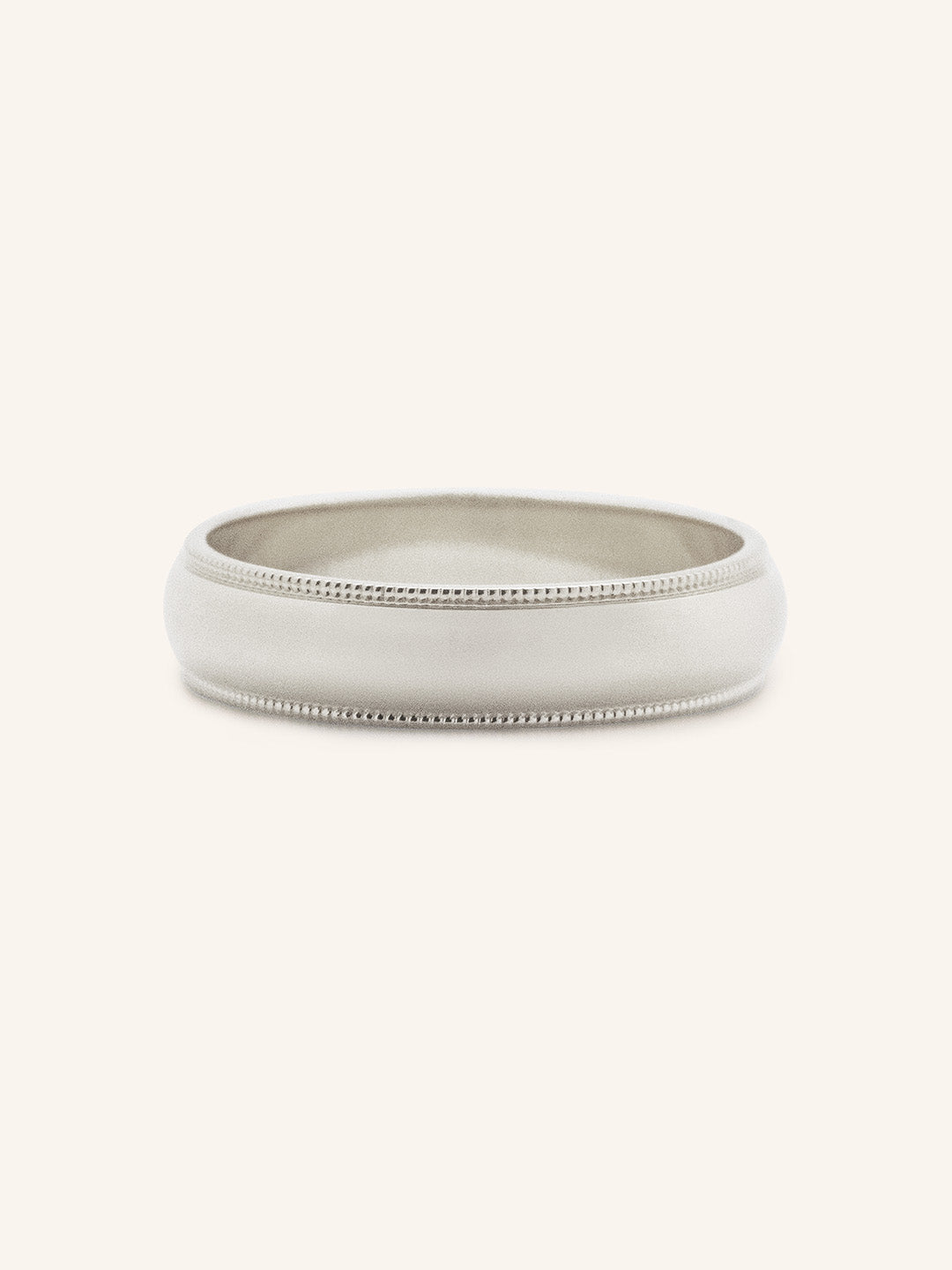 Half Round Milgrain Wedding Band 5MM