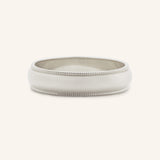 Half Round Milgrain Wedding Band 5MM