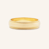 Half Round Milgrain Wedding Band 5MM