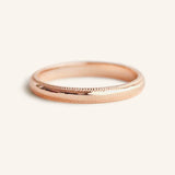 Half Round Milgrain Wedding Band 3MM