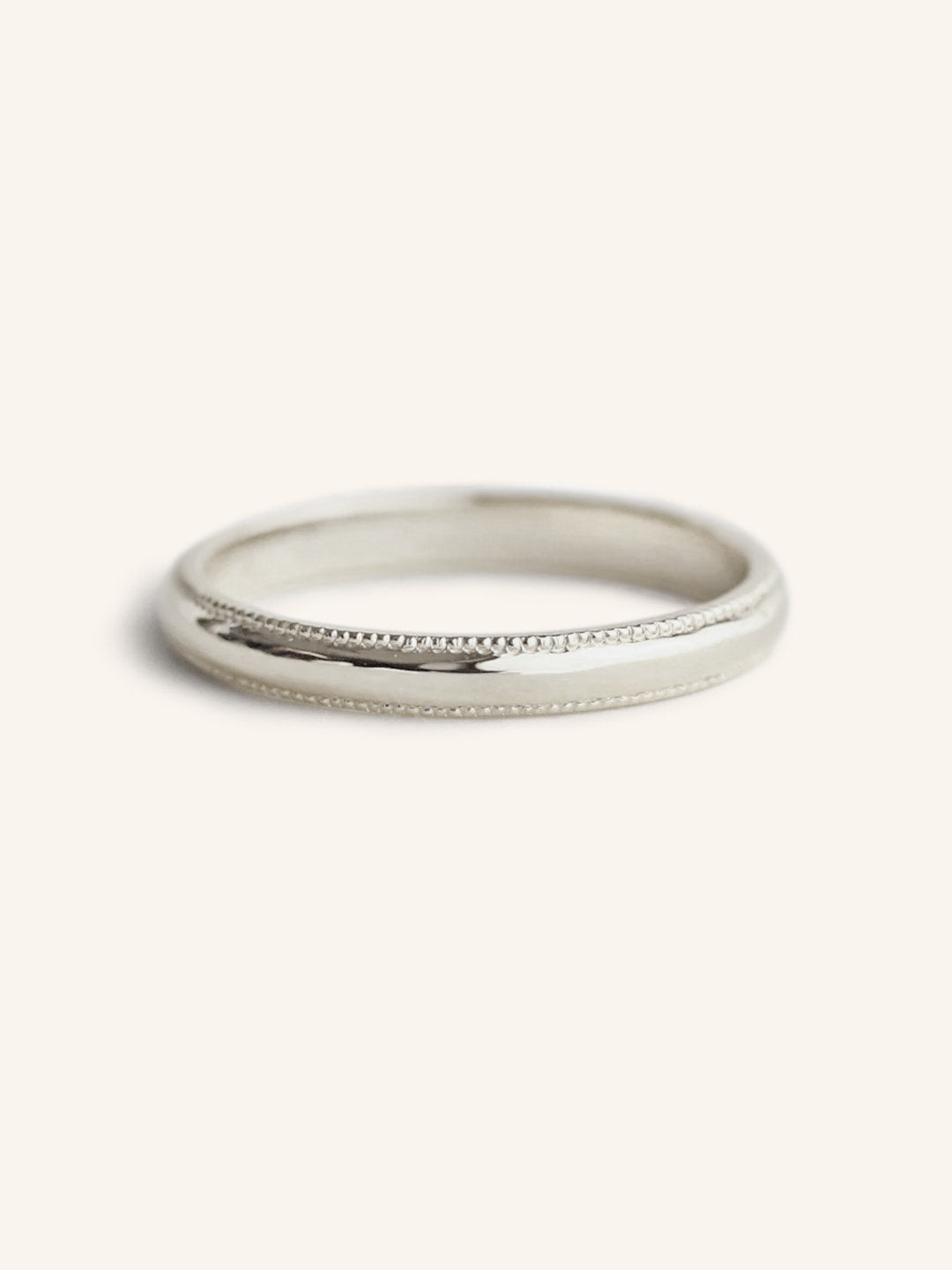 Half Round Milgrain Wedding Band 3MM