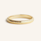 Half Round Milgrain Wedding Band 3MM