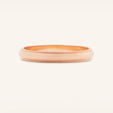 Half Round Milgrain Wedding Band 2.5MM