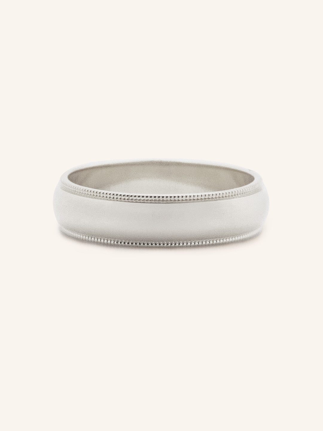 Half Round Milgrain Wedding Band 6MM