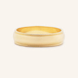 Half Round Milgrain Wedding Band 6MM