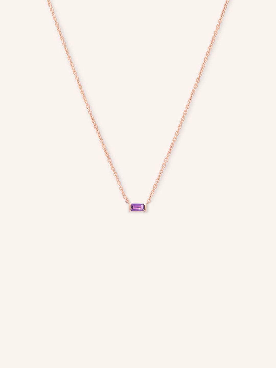 GEMMA Baguette Amethyst Necklace