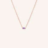 GEMMA Baguette Amethyst Necklace