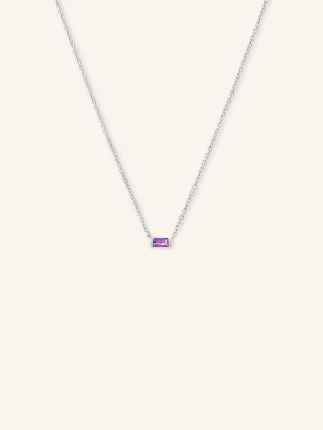 GEMMA Baguette Amethyst Necklace