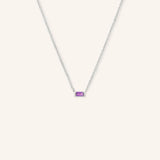 GEMMA Baguette Amethyst Necklace