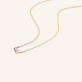 GEMMA Baguette Amethyst Necklace