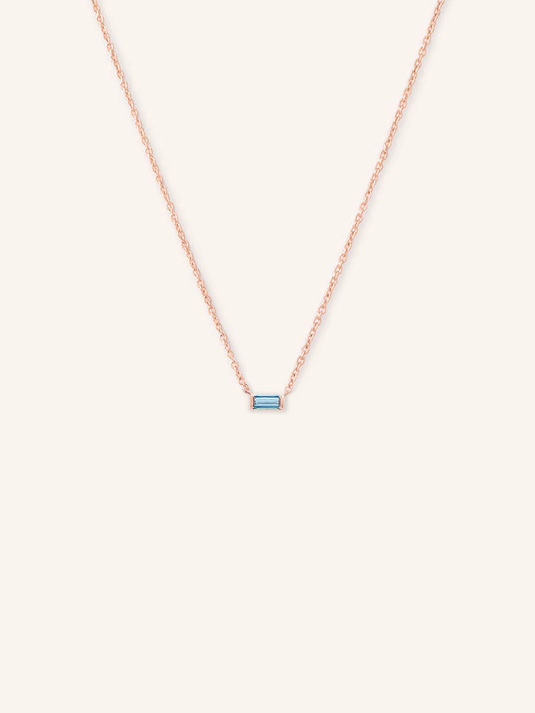 GEMMA Baguette Aquamarine Necklace