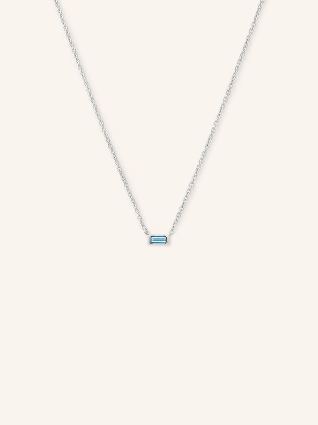 GEMMA Baguette Aquamarine Necklace