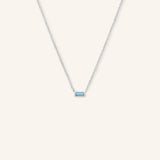 GEMMA Baguette Aquamarine Necklace