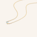 GEMMA Baguette Aquamarine Necklace