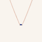 GEMMA Baguette Blue Sapphire Necklace