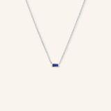 GEMMA Baguette Blue Sapphire Necklace